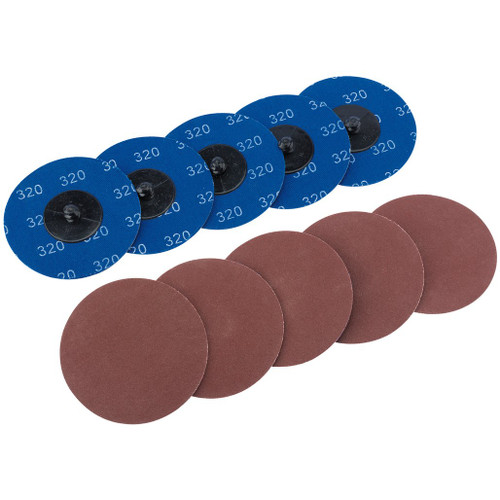 Aluminium Oxide Sanding Discs, 75mm, 320 Grit (Pack of 10) - 75620_SD3AB.jpg