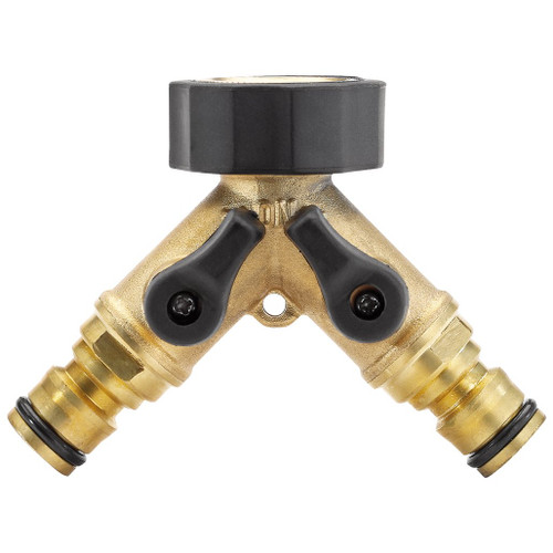 Brass Double Tap Connector with Flow Control, 3/4" - 36228_GW44-H.jpg