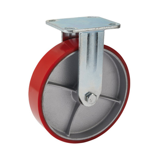 Fixed Plate Fixing Heavy Duty Polyurethane Wheel, 200mm Diameter, S.W.L. 500kg - 65534_1.jpg