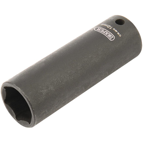 Draper HI-TORQ® 6 Point Deep Impact Socket, 1/4" Sq. Dr., 12mm - 05190_406D-MM.jpg
