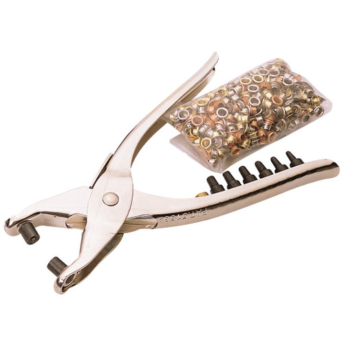 Interchangeable Hole Punch and Eyelet Pliers, 210mm (31096) Draper Tools