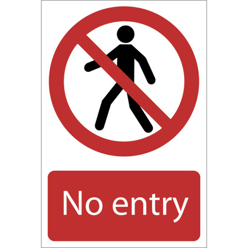 No Entry' Prohibition Sign, 200 x 300mm - 72169_SS18.jpg