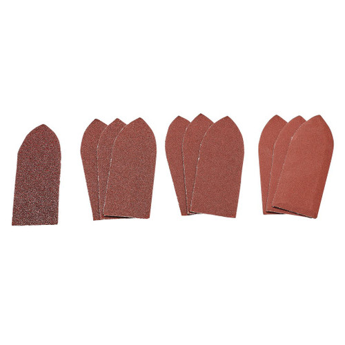 Assorted Hook and Loop Aluminium Oxide Sanding Sheets, 32 x 92mm (Pack of 10) - 99259_1.jpg