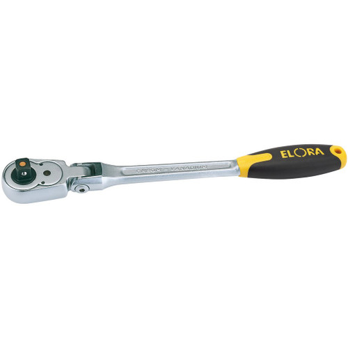 DRAPER 3/8 Zoll Knarre 72 Zähne – Flexibler Kopf, 380 Mm Lang, Chrom-Vanadium Stahl, Made In EU