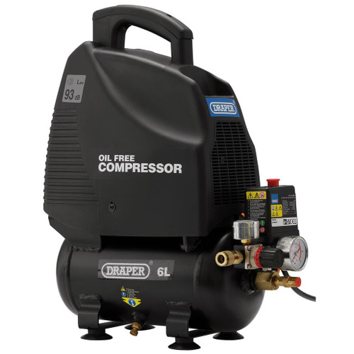 230V 6L Oil-Free Air Compressor, 1.1kW/1.5hp - 24974_1.jpg