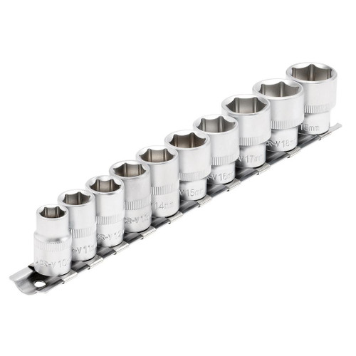Socket Set on Metal Rail, 3/8" Sq. Dr. (10 Piece) - 16400_1.jpg