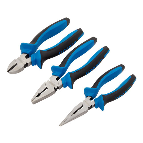 Draper 12544 Mini Pliers Set with Soft Grip, 5 Pcs, Blue and Black