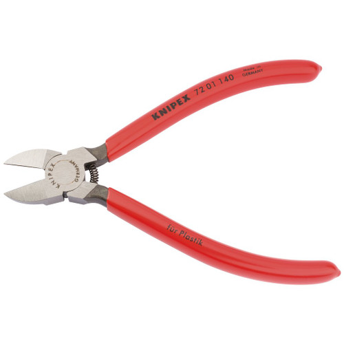 Knipex 72 01 140 SBE Diagonal Side Cutter for Plastics or Lead Only, 140mm - 13083_7201140SBE-O4N.jpg