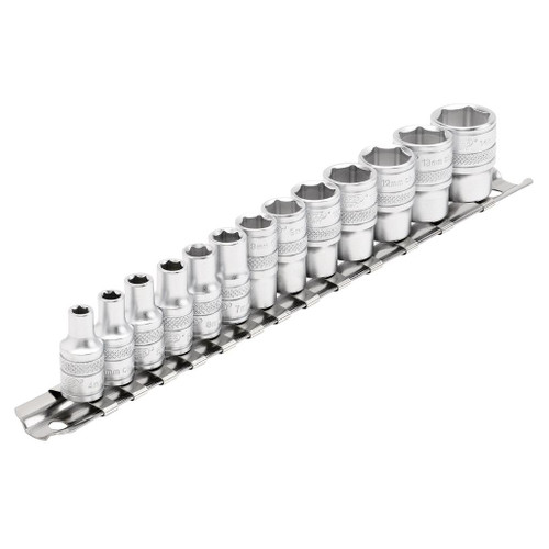 Draper Expert Metric Socket Set on a Metal Rail, 1/4" Sq. Dr. (13 Piece) - 16487_1.jpg