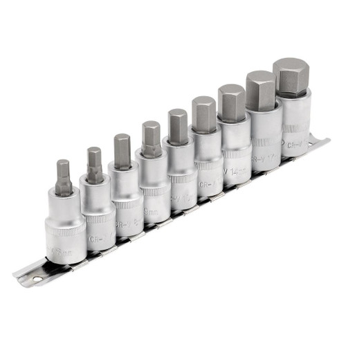 9-teiliges Impact-Hex-Bit-Set Mit Halter – 1/2 Zoll Antrieb, Robust Und Praktisch