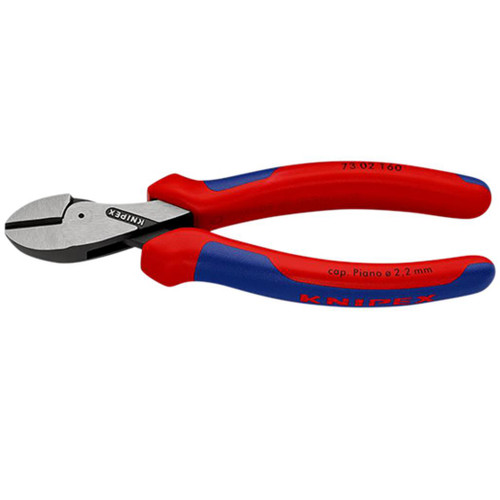 KNIPEX 73 02 160 X-Cut® Compact Diagonal Cutter high lever transmission with multi-component grips black atramentized, 160mm - 24375_1.jpg