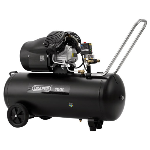 230V 100L Direct Drive V-Twin Air Compressor, 2.2kW/3HP - 65396_1.jpg