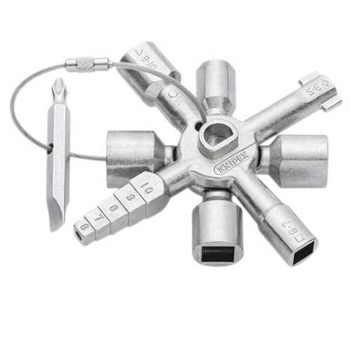 KNIPEX 00 11 01 TwinKey® Control Cabinet Key for Standard Cabinets and Shut-off Systems, 92mm - 23608_1.jpg