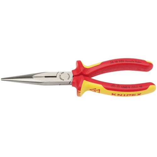 KNIPEX 26 18 200UKSBE VDE Fully Insulated Long Nose Pliers, 200mm - 32012_2618-200 UK.jpg