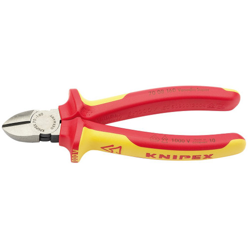 Knipex 70 08 160UKSBE VDE Fully Insulated Diagonal Side Cutters, 160mm - 31926_7008-160 UK.jpg