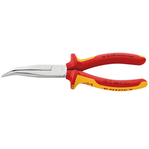 KNIPEX 26 26 200 SB Snipe Nose Side Cutting Pliers Insulated with Multi-Component Grips, 200mm - 34056_1.jpg