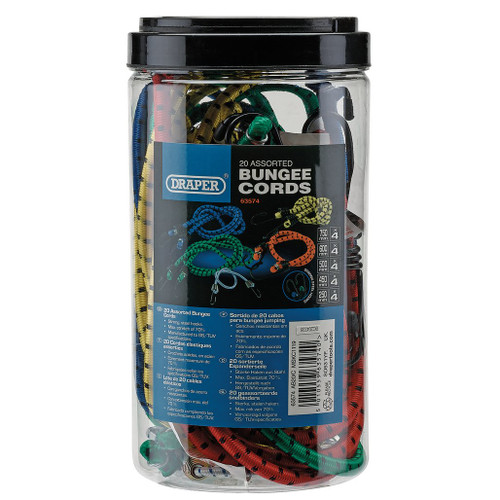 Assorted Bungee Cords (Pack of 20) - 63574_1.jpg