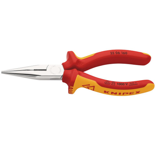 KNIPEX 25 06 160 SB Snipe Nose Side Cutting Pliers, 160mm - 81238_1.jpg