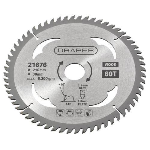 TCT Circular Saw Blade for Wood, 210 x 30mm, 60T  - 21676_1.jpg