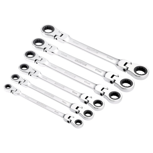 Draper HI-TORQ® Metric Flexible Head Double Ring Ratchet Spanner Set (6 Piece) - 27762_1.jpg