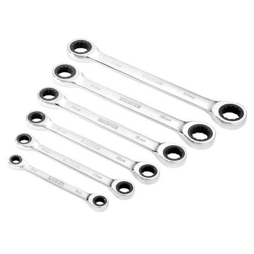 Draper HI-TORQ® Metric Double Ratchet Ring Spanner Set, 8 -19mm (6 Piece) - 27741_1.jpg