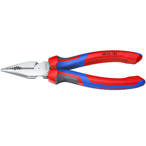 KNIPEX 08 25 185 SB Needle-Nose Combination Pliers with multi-component grips chrome-plated, 185mm - 13181_1.jpg
