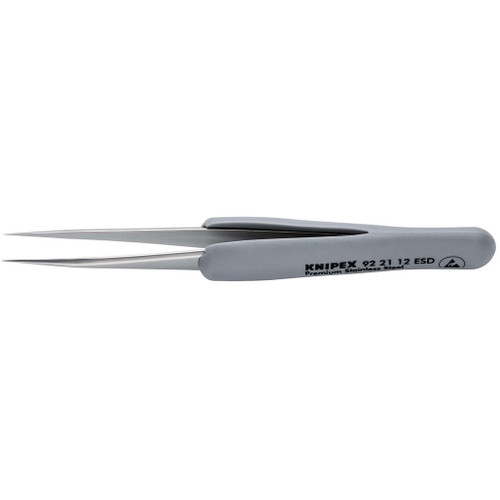 KNIPEX 92 21 12 ESD Precision Tweezers with rubber handles ESD, 112mm - 13196_1.jpg