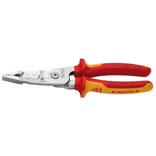 KNIPEX 13 76 200 ME Wire Stripper metric version insulated with multi-component grips, VDE-tested chrome-plated 200mm - 13192_1.jpg