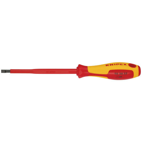 KNIPEX 98 20 55 VDE Insulated  Slotted Screwdriver, 5.5 x 125mm - 18793_1.jpg