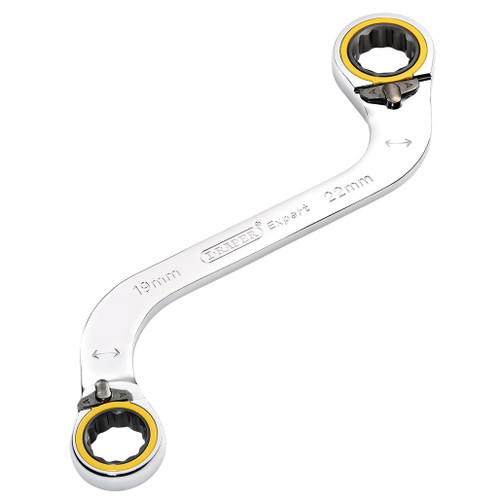 Draper Expert HI-TORQ® Double Ring Ratchet S-Shape Spanner, 19 x 22mm - 03946_1.jpg