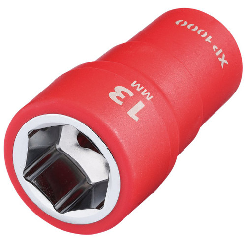 Draper Expert XP1000 VDE 13mm Socket 1/4" Drive Insulated 1000V Electric Safe - 18819_1.jpg
