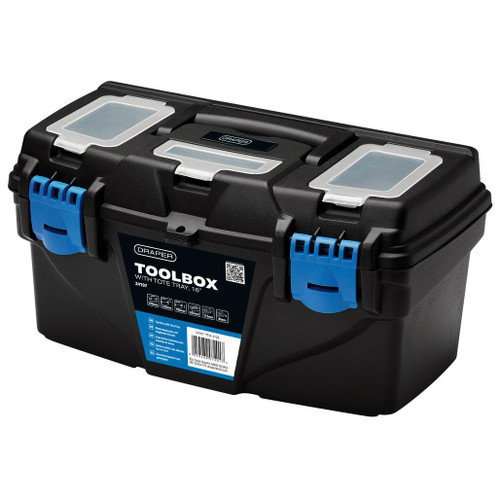 Plastic Toolbox with Tote Tray, 16" - 24197_1.jpg