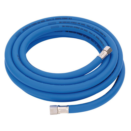 High Visibility Hybrid Air Hose, 5m x 10mm, 1/4" BSP, Blue - 31727_1.jpg