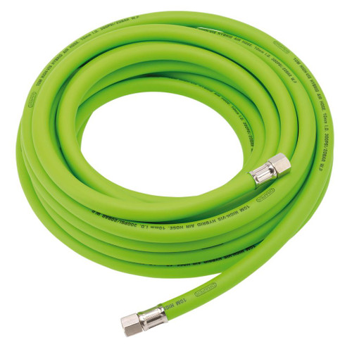 High Visibility Hybrid Air Hose, 10m x 10mm, 1/4" BSP, Green - 31729_1.jpg