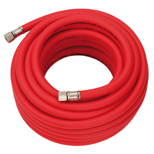 High Visibility Hybrid Air Hose, 15m x 10mm, 1/4" BSP, Red - 31731_1.jpg