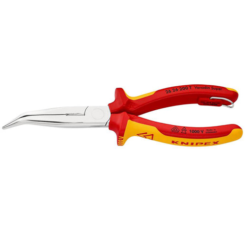 KNIPEX 26 26 200 T BK Snipe Nose Side Cutting Pliers, 200mm - 25246_1.jpg