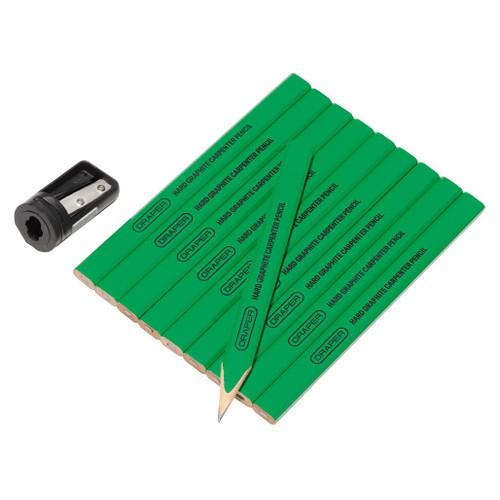 Carpenter's Pencils with Sharpener (Pack of 10) - 12145_1.jpg