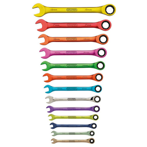 Draper HI-TORQ® Metric Ratchet Combination Spanner Set, 6 - 19mm (13 Piece) - 07142_1.jpg