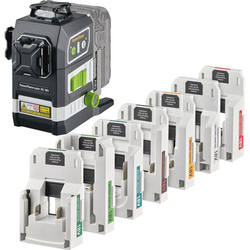 Laserliner 036.380-1 PowerPlane-Laser 3G Multi-18V Three-Dimensional Green Laser Kit with 7 Power Adaptors - 32168_1.jpg