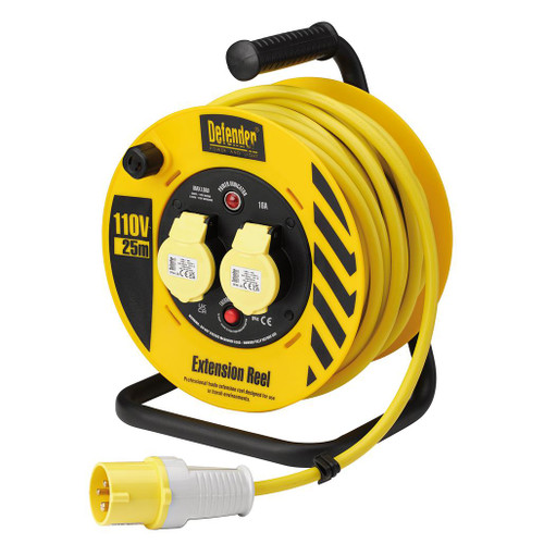 Defender E86455 110V 2-Way Heavy Duty Industrial Cable Reel, 25m - 35821_1.jpg