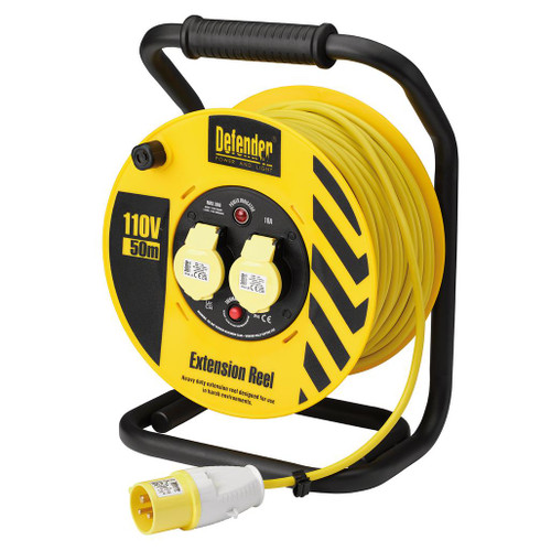 Defender E86500 110V 2-Way Industrial Cable Reel, 1.5mm², 16A, 50m - 35113_1.jpg