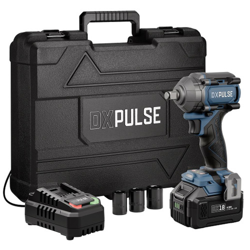 DXPULSE 18V Brushless Impact Wrench Set, 1/2" Sq. Dr., 400Nm, 1 x 4.0Ah Battery, 1 x 2.4A Charger - 39661_1.jpg