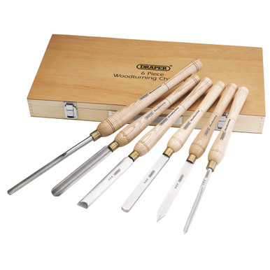 Charnwood W834 HSS Woodturning Chisel Set For Wood Lathe, 6 Piece Set