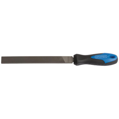 100 Inch Hand File Soft Grip Engineers Hand File and Handle, 150mm (00006) | Draper Tools