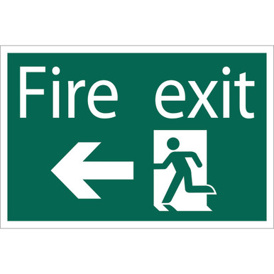 Fire Exit Arrow Left' Safety Sign (72448) 