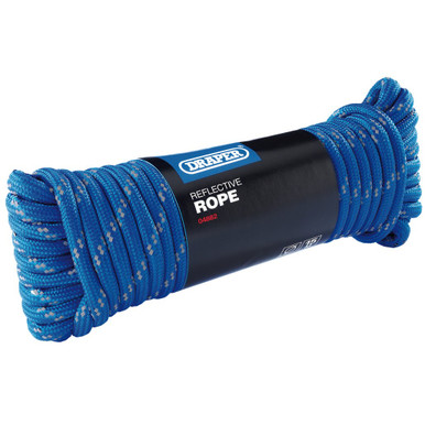 Reflective Polypropylene Rope, 15m x 9mm (04882) | Draper Tools