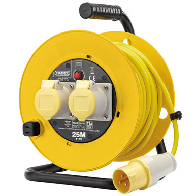 110V Twin Extension Cable Reel, 25m (02124)