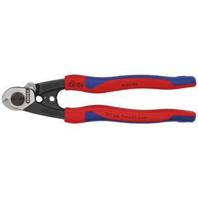 Draper Rope Cutter KNIPEX 95 62 190 SB Wire Rope Cutter, 190mm (36142) | Draper Tools