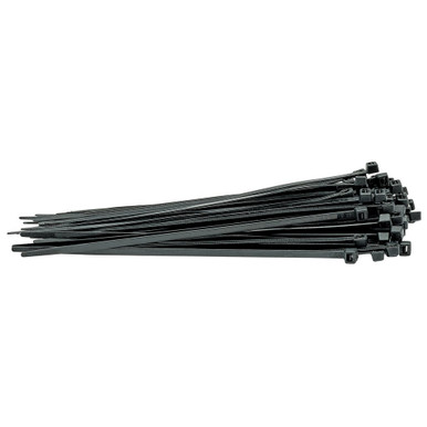 Cable Ties, 4.8 x 200mm, Black (Pack of 100) (70393) | Draper Tools