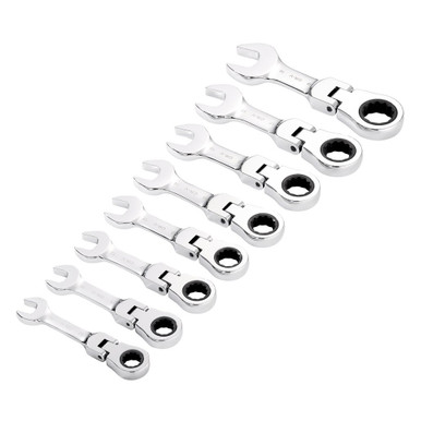 12pc 8-19mm Metric Flexible Head Ratcheting Wrench Combination Spa